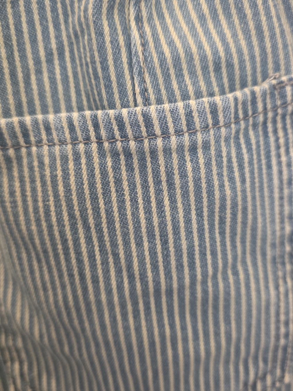 Women’s Blue Striped Barrel Leg Jeans - Picture 4 of 4